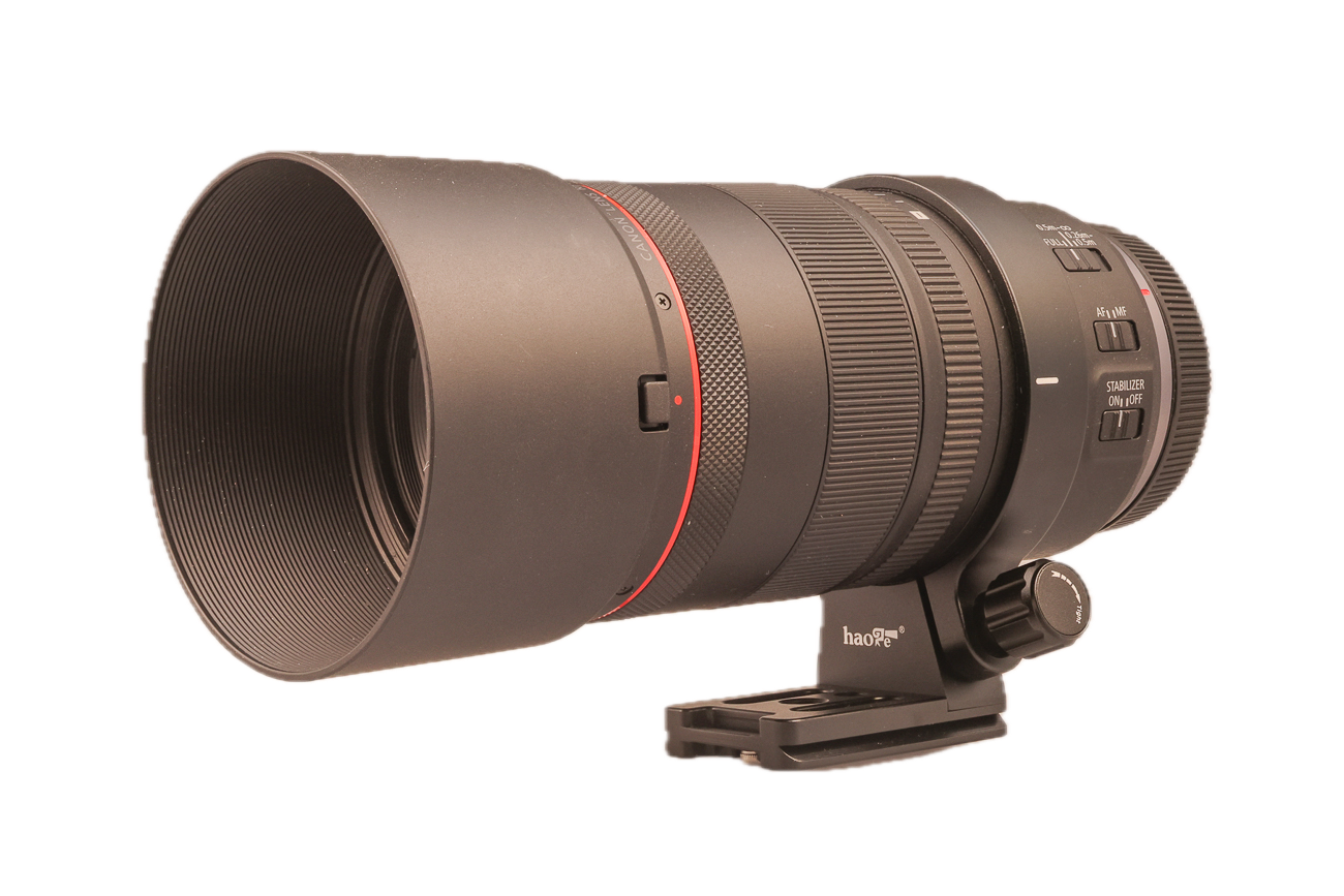 Objektivschelle am Objektiv angebracht