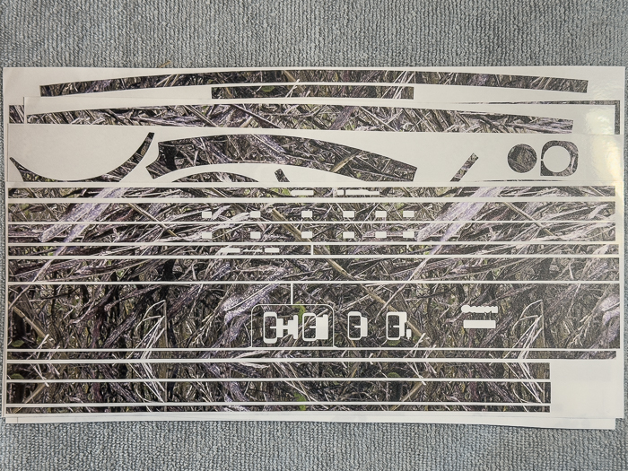 Mehrere Lagen mit den Decal Stickern